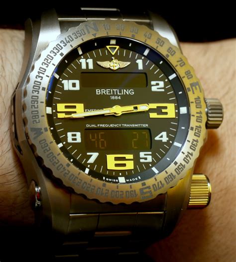 breitling emergency watch face|Breitling watch with emergency beacon.